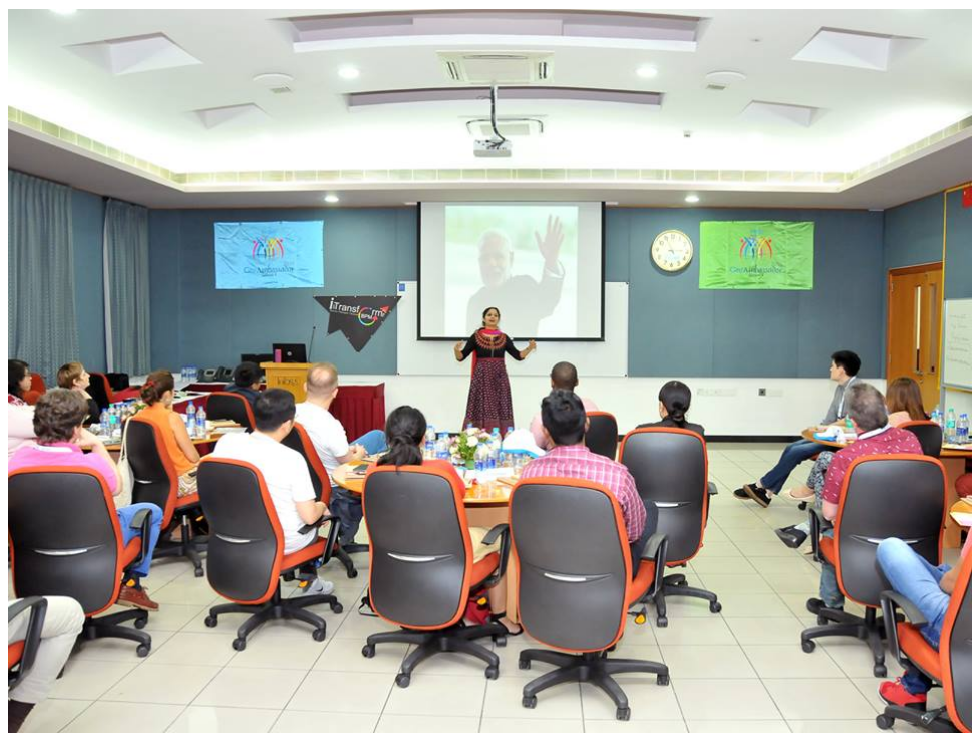 Conducting a workshop on creativity for Infosys GeoAmbassador program